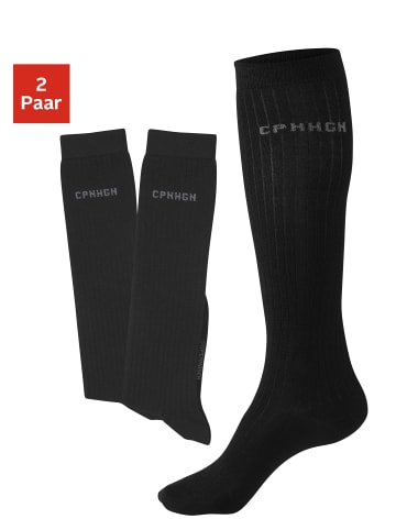 Copenhagen Studios Kniestrümpfe in 2x schwarz