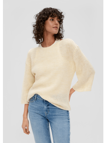 s.Oliver Strickpullover kurzarm in Beige