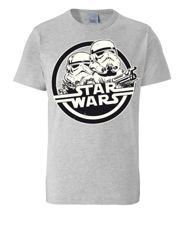 Logoshirt T-Shirt Stormtrooper - Krieg der Sterne in grau-meliert