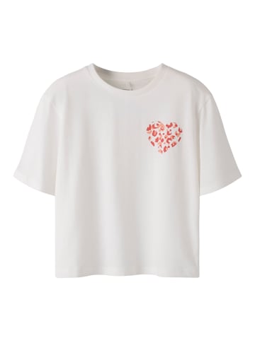 name it T-Shirt NKFBEATRICE S/S NREG SH TOP BOX PS in cloud dancer