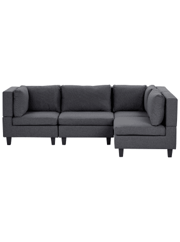 Beliani 4-tlg Ecksofa UNSTAD in Grau