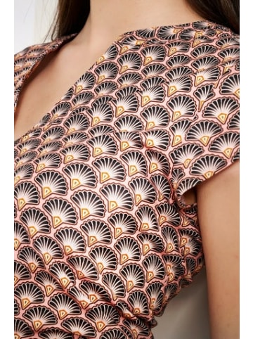 Wappen Kurzarmbluse für Damen in rose