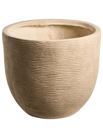 Beliani Outdoor Blumentopf LIXOURI in Beige - (W) 47 x (H) 40 x (L) 47 cm