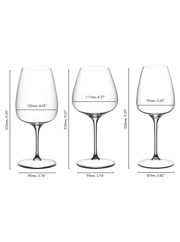 RIEDEL Glas 18er Set Weingläser-Set Grape in transparent