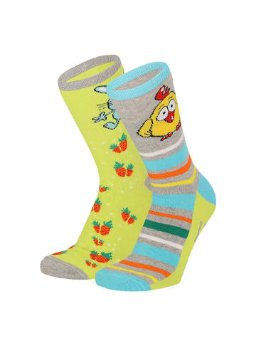 Yuhu Kinder Ostersocken 2er Pack in Grün