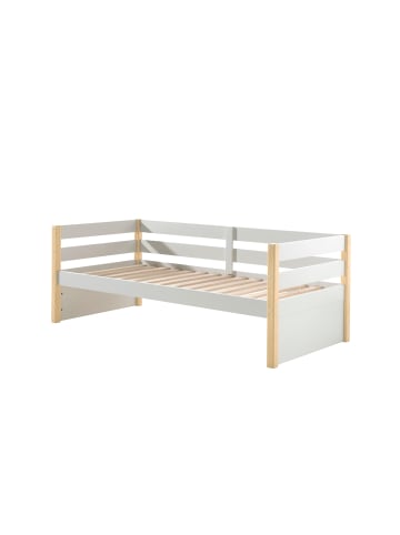 58 aufm Kessel KOJENBETT Karissa 211x77x98 aus Massivholz+MDF in Weiß/natur