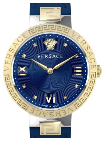 Versace Armbanduhr GRECA LADY silberfarben in blau