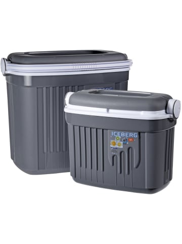 PROGARDEN Kühlboxen, 8 l und 32 l, 2er-Set in Grau