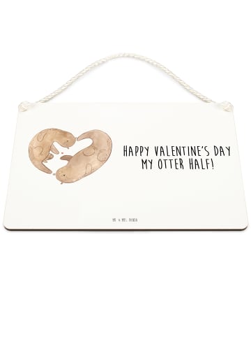 Mr. & Mrs. Panda wandtafel Otter Valentine mit Spruch in Weiß