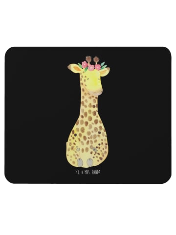 Mr. & Mrs. Panda Mouse Pad Giraffe Blumenkranz ohne Spruch in Schwarz
