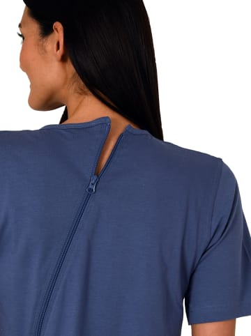 NORMANN kurzarm Pflegeoverall Demenz Eteiler Reissverschluss - 80207 in blau