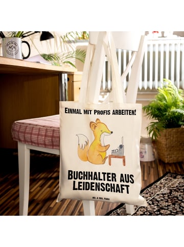 Mr. & Mrs. Panda Schultasche Buchhalter Leidenschaft mit Spruch in Creme
