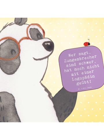 Mr. & Mrs. Panda Tischuntersetzer Spruch Training mit Logopädin ... in Lavendeltraum