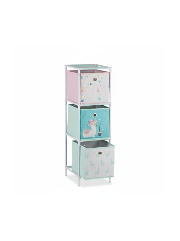 relaxdays Kinderregal Lama in Bunt - (B)27,5 x (H)89 x (T)30 cm