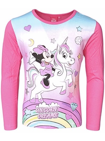 Disney Minnie Mouse Langarmshirt Disney Minnie Mouse & Einhorn in Pink