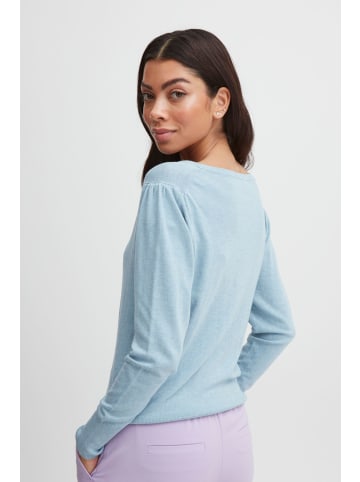 b.young Strickpullover BYMMPIMBA1 BUTTON JUMPER - 20812781  Modischer Pullover mit V-Ausschnitt in Blau