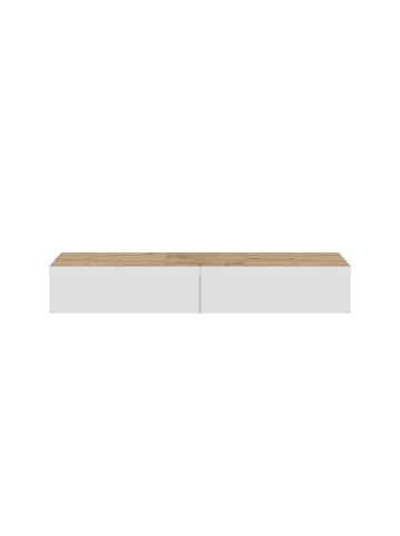 CALICOSY Hängeschrank KAWAY in Weißeiche - (W)180 x (H)28 x (L)34,5 cm