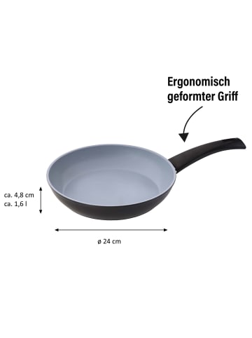 Stoneline Keramik Bratpfanne 24 cm | ohne Deckel in Anthrazit