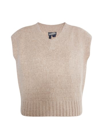 DreiMaster Vintage Damen Pullunder in Hellkamel Melange