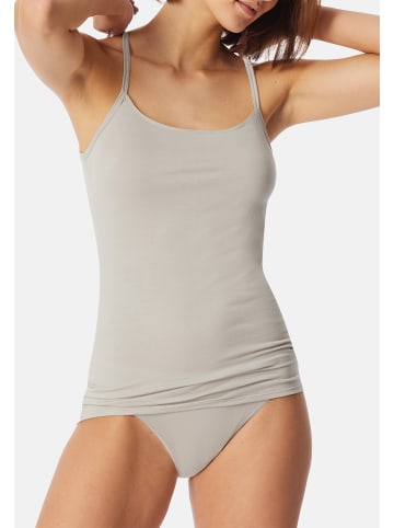 Schiesser Spaghetti Top Modal Essentials in Offwhite / grau