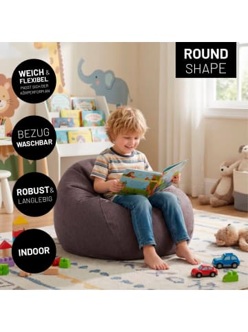 Lumaland Sitzsack Comfort 120l dunkelgrau grau