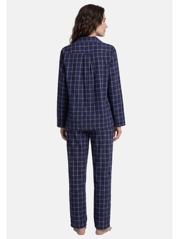 Seidensticker Pyjama Classic Flannel in Navy