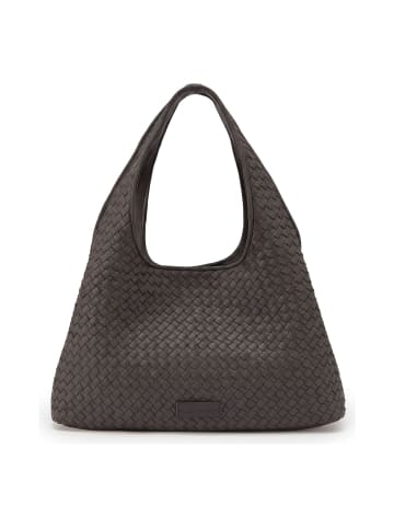 Les Visionnaires Paz Weave Silky Schultertasche Leder 42 cm café