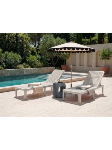 Beliani Gartenliege OSSIMO in Grau - (W) 55 x (H) 35 x (L) 190 cm