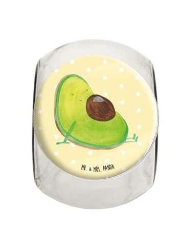 Mr. & Mrs. Panda Bonbonglas Avocado Schwangerschaft ohne Spruch in Gelb Pastell