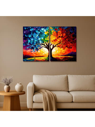 OnlyWow Leinwandbild 2er Set