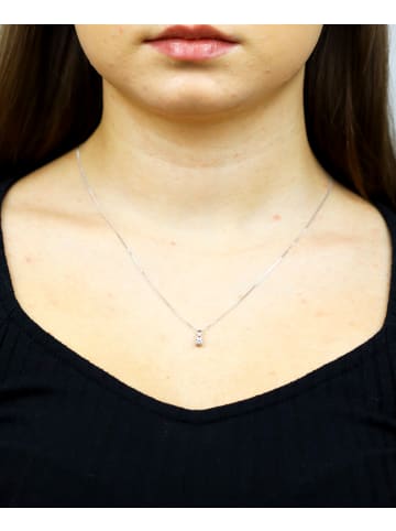 Diamant L'éternel Halskette aus 585 Weißgold mit 0.15 Karat Diamant