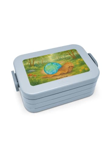 Mr. & Mrs. Panda Bento Box Schnecke Sir Design ohne Spruch in Blau Pastell