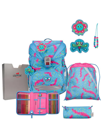 DerDieDas ErgoFlex Superlight - Schulrucksack Set 5tlg. 650g (Happy Pixel) in Happy Pixel