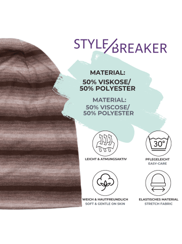 styleBREAKER Beanie Mütze in Apricot