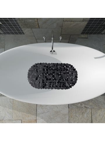 relaxdays Badewannenmatte in Schwarz - (B)36 x (T)68 cm
