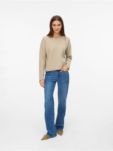 Vero Moda Strickpullover in Abbey Stone