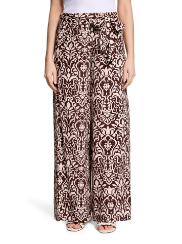 CARTOON Palazzo-Hose mit Gummizug in Patch Brown/Cream