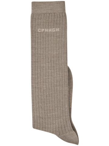 Copenhagen Studios Kniestrümpfe in 2x beige meliert