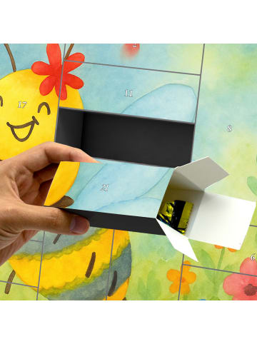 Mr. & Mrs. Panda Befüllbarer Adventskalender Biene Blume Design ... in Weiß