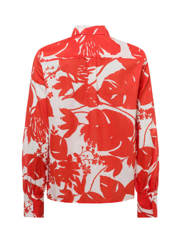 Marc O'Polo Hemdbluse in koralle weiß