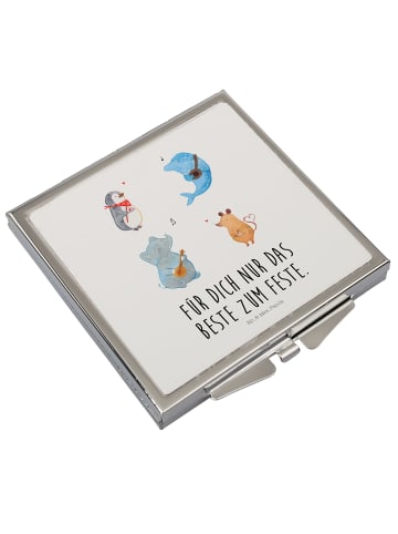 Mr. & Mrs. Panda Kosmetikspiegel Big Einheit mit Spruch in Weiß