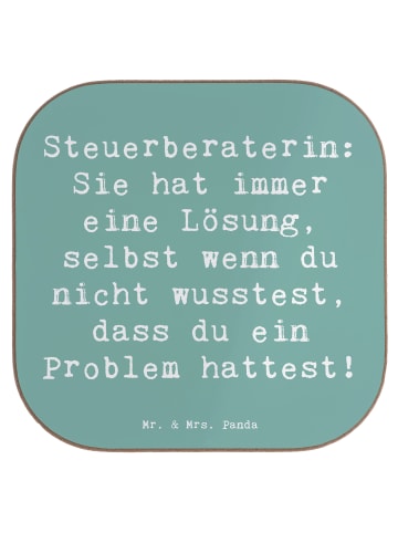 Mr. & Mrs. Panda Tischuntersetzer Spruch Steuerberaterin Lösung ... in Meeresbrise