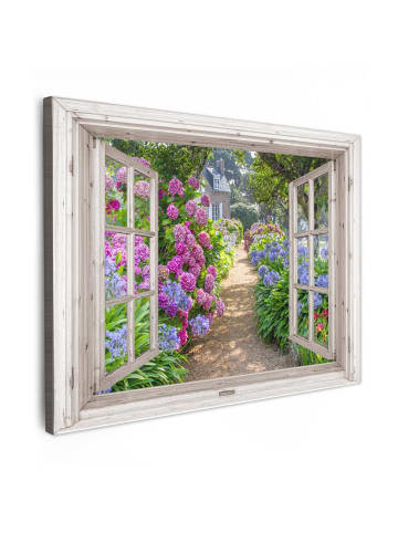MuchoWow Leinwand bilder Blumengarten (BxH)