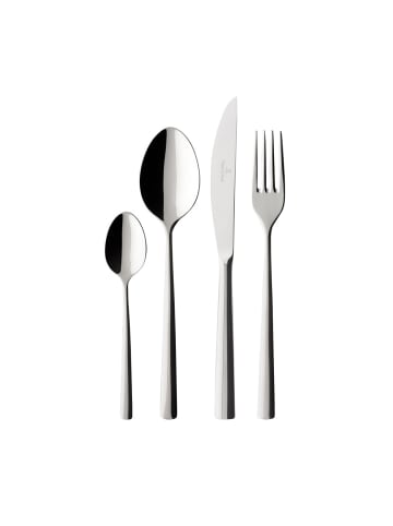Villeroy & Boch 24-tlg. Tafelbesteck Piemont in Silber – in silber