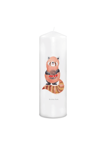 Mr. & Mrs. Panda Kerze Roter Panda ohne Spruch in Weiß