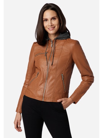 Ricano Damen Lederjacke Nele in herbstlichem Cognac