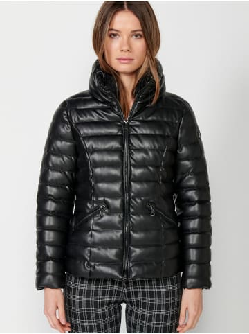 KOROSHI WATTIERTER KURZER PARKA in SCHWARZ