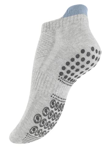 Stark Soul® Rutschfeste Sportsocken 3 Paar für Yoga und Pilates in grau