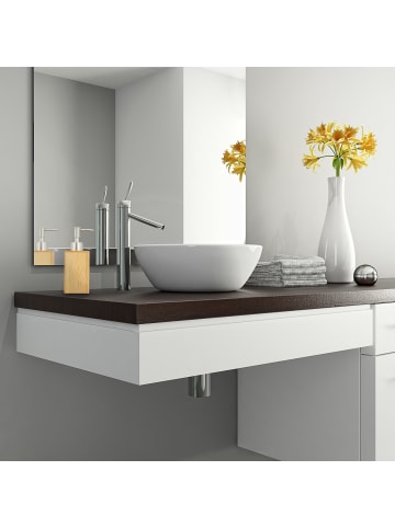 relaxdays 2 x Seifenspender in Natur/ Silber