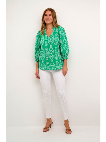 CULTURE Kurzarm-Bluse CUtia Casual fit in Holly Green